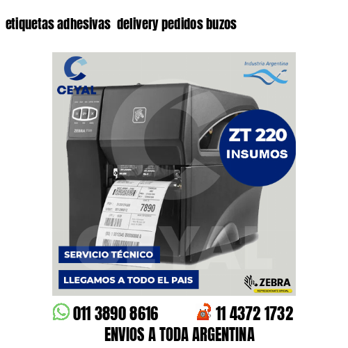 etiquetas adhesivas  delivery pedidos buzos