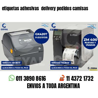 etiquetas adhesivas  delivery pedidos camisas