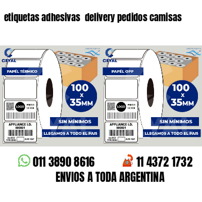 etiquetas adhesivas  delivery pedidos camisas