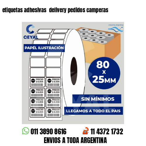 etiquetas adhesivas  delivery pedidos camperas