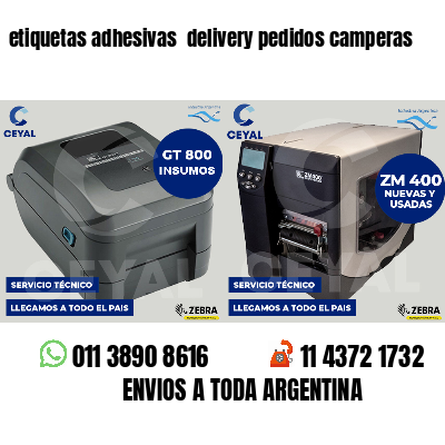 etiquetas adhesivas  delivery pedidos camperas