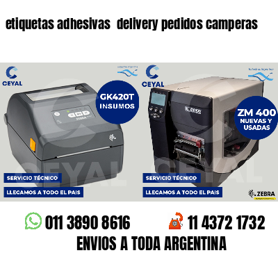 etiquetas adhesivas  delivery pedidos camperas