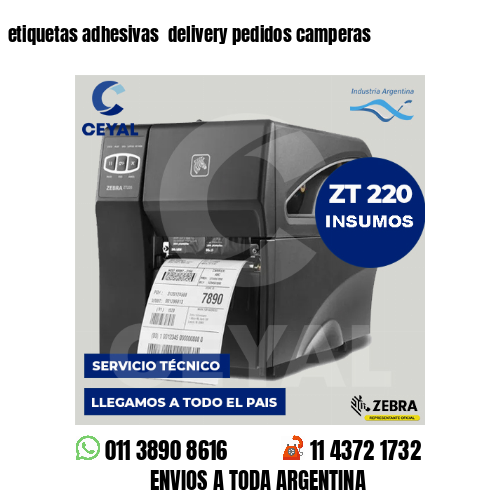 etiquetas adhesivas  delivery pedidos camperas