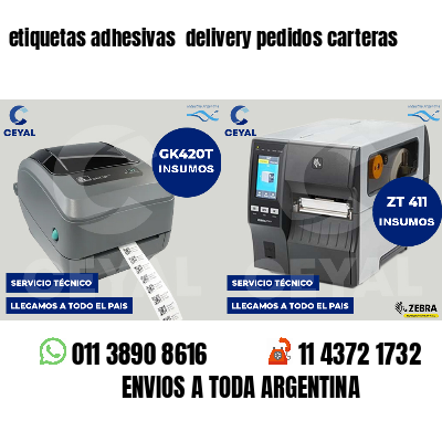 etiquetas adhesivas  delivery pedidos carteras