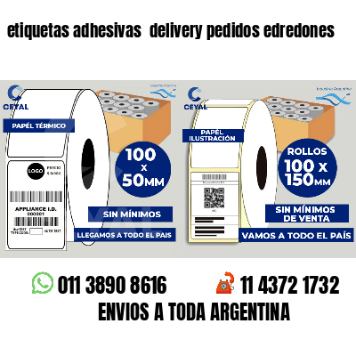 etiquetas adhesivas  delivery pedidos edredones