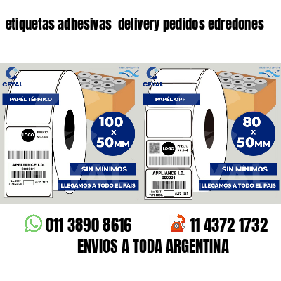 etiquetas adhesivas  delivery pedidos edredones