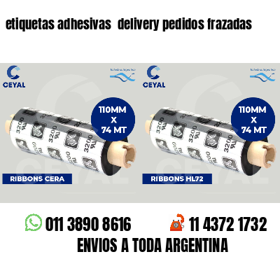 etiquetas adhesivas  delivery pedidos frazadas