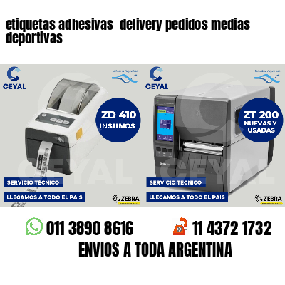 etiquetas adhesivas  delivery pedidos medias deportivas