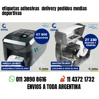 etiquetas adhesivas  delivery pedidos medias deportivas