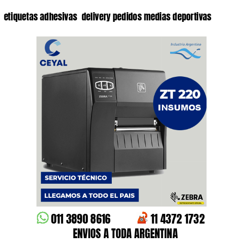 etiquetas adhesivas  delivery pedidos medias deportivas