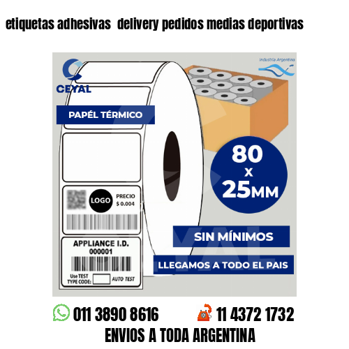 etiquetas adhesivas  delivery pedidos medias deportivas