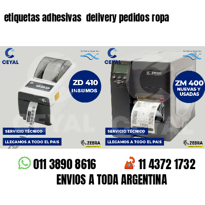 etiquetas adhesivas  delivery pedidos ropa