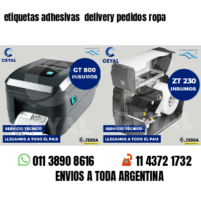 etiquetas adhesivas  delivery pedidos ropa