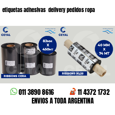 etiquetas adhesivas  delivery pedidos ropa