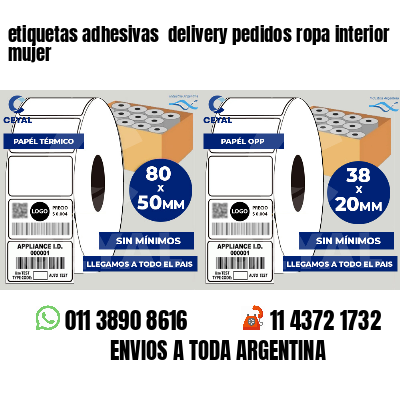 etiquetas adhesivas  delivery pedidos ropa interior mujer