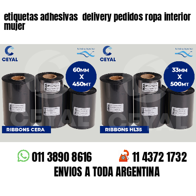 etiquetas adhesivas  delivery pedidos ropa interior mujer