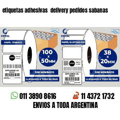 etiquetas adhesivas  delivery pedidos sabanas