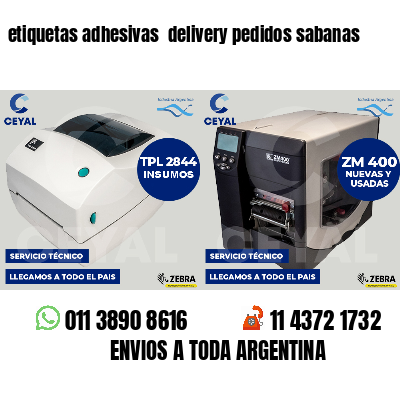 etiquetas adhesivas  delivery pedidos sabanas