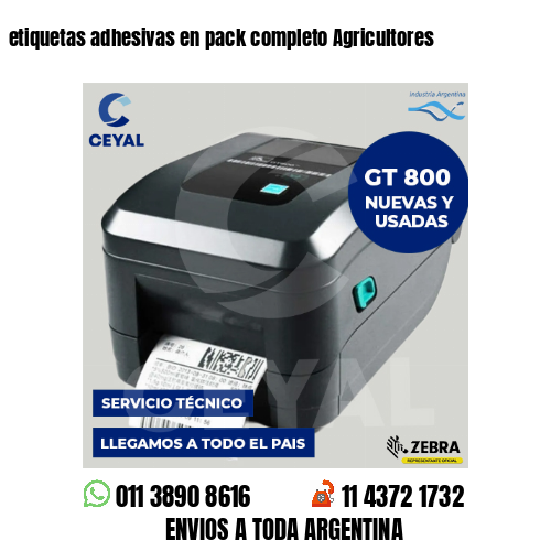 etiquetas adhesivas en pack completo Agricultores