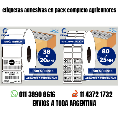 etiquetas adhesivas en pack completo Agricultores