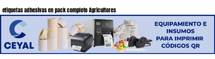 etiquetas adhesivas en pack completo Agricultores