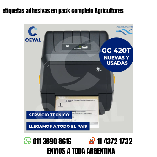 etiquetas adhesivas en pack completo Agricultores