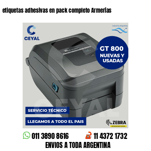 etiquetas adhesivas en pack completo Armerías