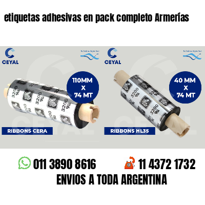 etiquetas adhesivas en pack completo Armerías