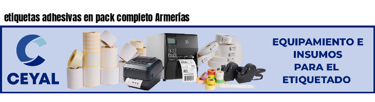 etiquetas adhesivas en pack completo Armerías