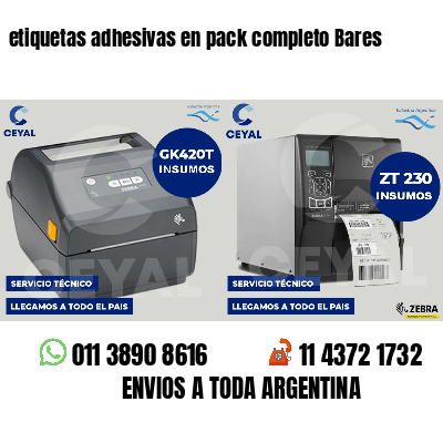 etiquetas adhesivas en pack completo Bares