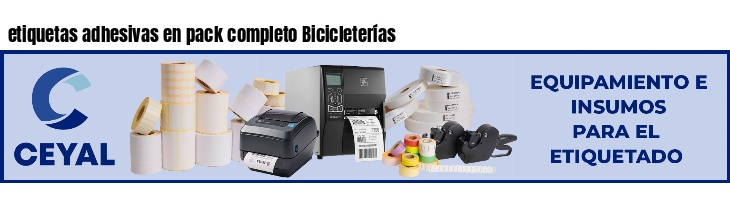 etiquetas adhesivas en pack completo Bicicleterías