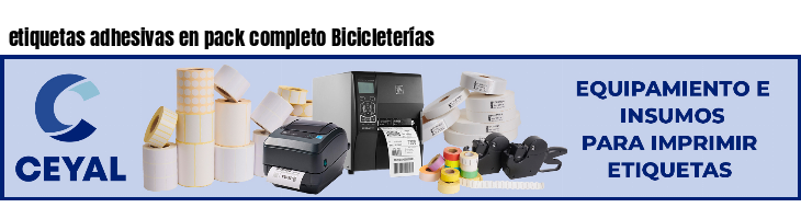 etiquetas adhesivas en pack completo Bicicleterías