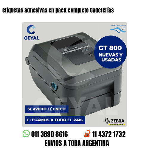 etiquetas adhesivas en pack completo Cadeterías