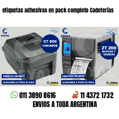 etiquetas adhesivas en pack completo Cadeterías