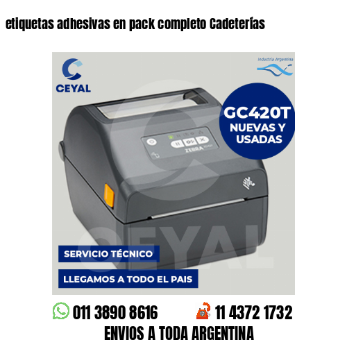 etiquetas adhesivas en pack completo Cadeterías