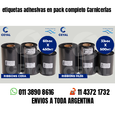 etiquetas adhesivas en pack completo Carnicerías