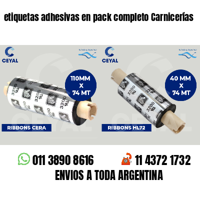 etiquetas adhesivas en pack completo Carnicerías