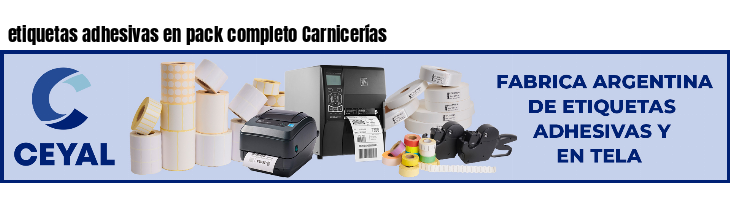 etiquetas adhesivas en pack completo Carnicerías