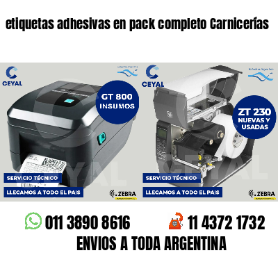 etiquetas adhesivas en pack completo Carnicerías