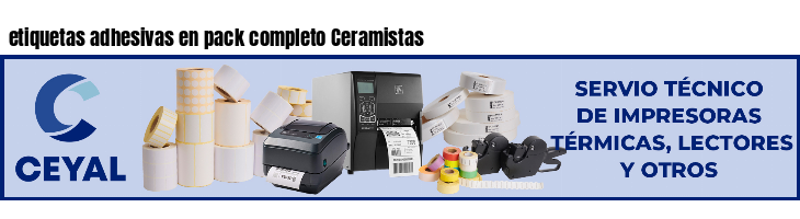 etiquetas adhesivas en pack completo Ceramistas