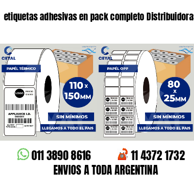 etiquetas adhesivas en pack completo Distribuidoras