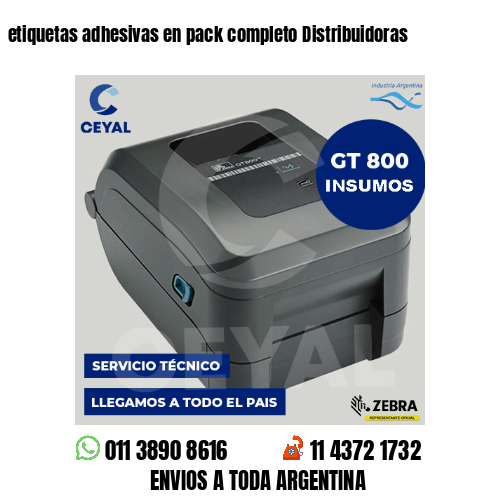 etiquetas adhesivas en pack completo Distribuidoras