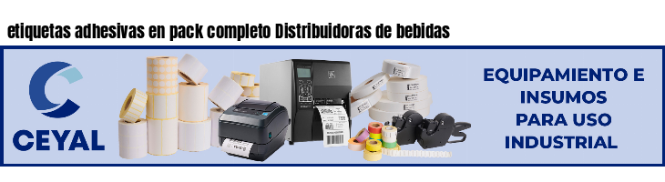 etiquetas adhesivas en pack completo Distribuidoras de bebidas