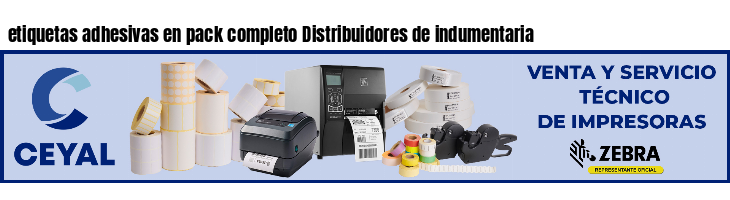 etiquetas adhesivas en pack completo Distribuidores de indumentaria