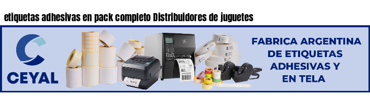 etiquetas adhesivas en pack completo Distribuidores de juguetes