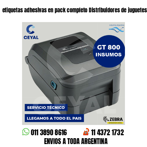 etiquetas adhesivas en pack completo Distribuidores de juguetes