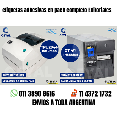 etiquetas adhesivas en pack completo Editoriales