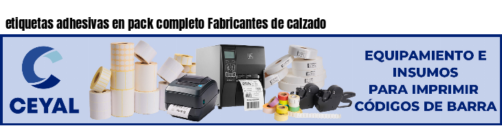 etiquetas adhesivas en pack completo Fabricantes de calzado