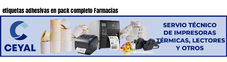 etiquetas adhesivas en pack completo Farmacias