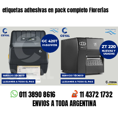 etiquetas adhesivas en pack completo Florerías